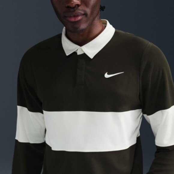 Nike Carlos Alcaraz Rugby Tennis Shirt French Open Size Large IB8141-355 - Picture 9 of 9